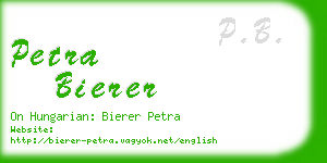 petra bierer business card